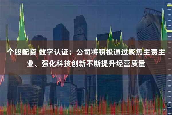 个股配资 数字认证：公司将积极通过聚焦主责主业、强化科技创新不断提升经营质量